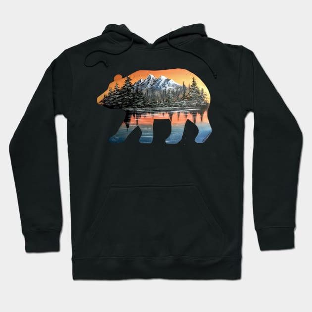 Bear Mountain Silhouette Hoodie by SistersInArtN